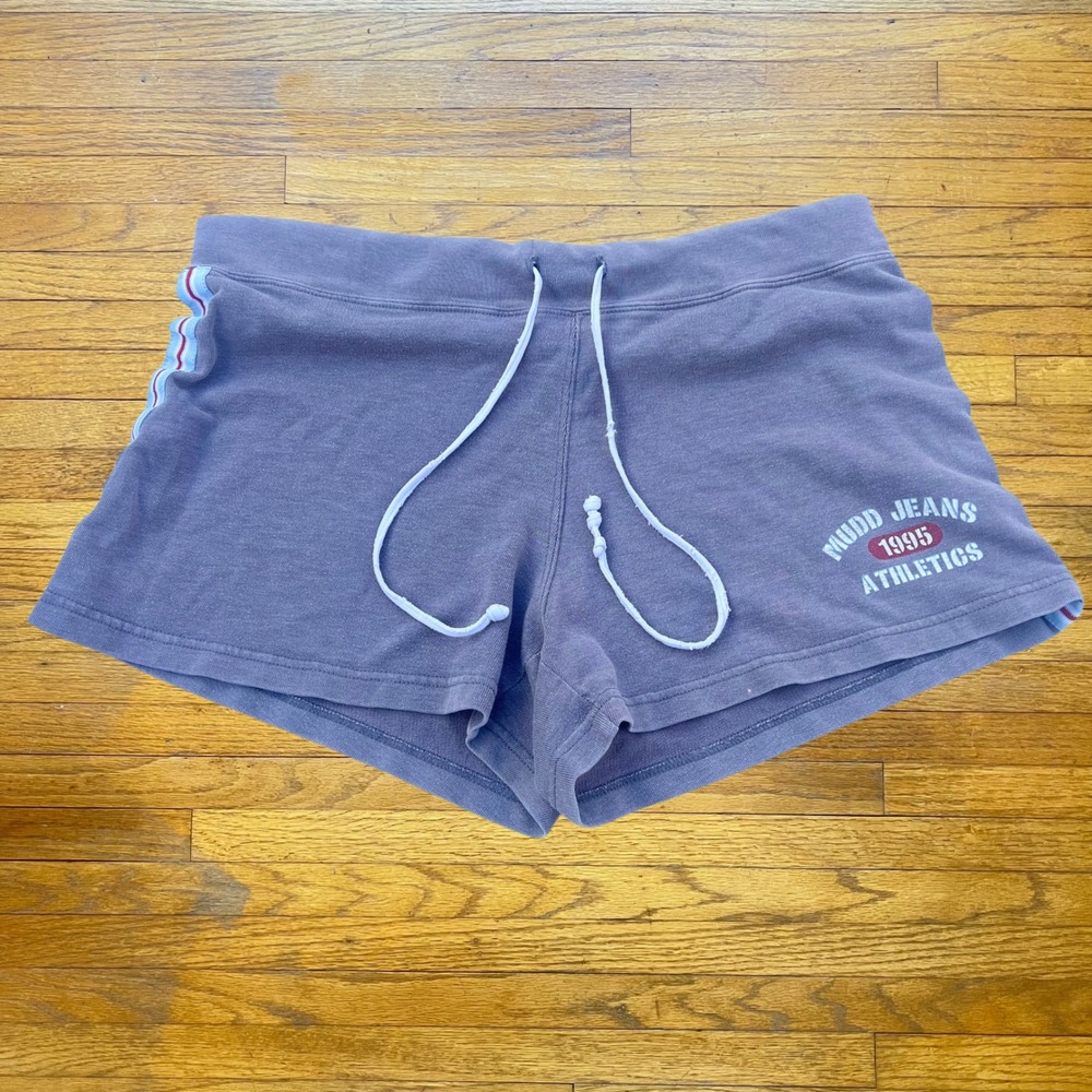 Mudd Sport Vintage Y2K Purple Athletic Shorts Side Stripe Drawstring Large